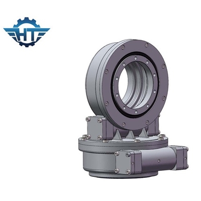 SDE21 Gear Ratio 125/1 jam pasir Worm Gear Slew Drive Dengan Perumahan Tertutup Untuk CPV