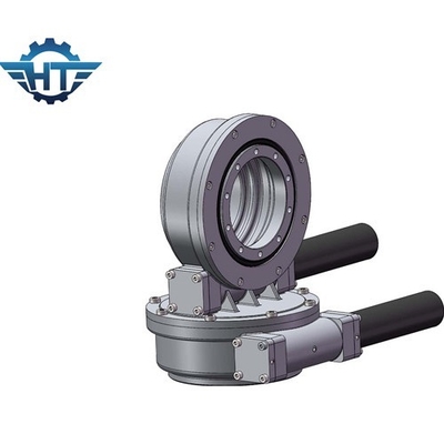 3 Inch dual Axis Slew Drive Gearbox Dengan Akurasi Tinggi Untuk Sistem Pelacakan Surya 24V