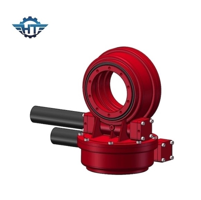 Worm Gear Dual Axis Slew Drive Untuk Pelacak Surya Dengan Kontak Multi Gigi Dan Motor 24V