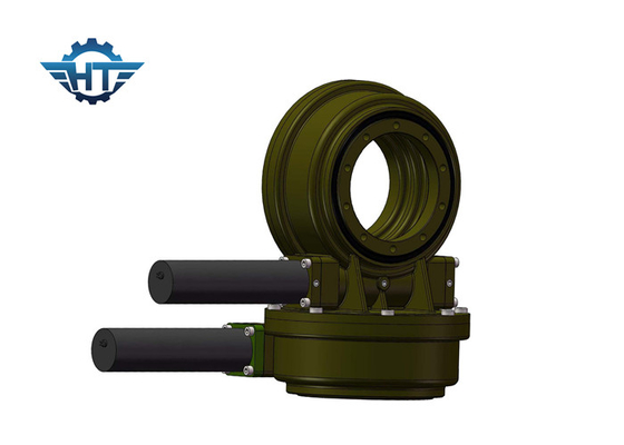 IP66 Worm Gear Dual Axis Slew Drive Gearbox Untuk Menara Surya Terkonsentrasi