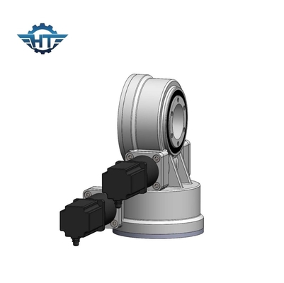Worm Gear Dual Axis Slew Drive Untuk Pelacak Surya Dengan Kontak Multi Gigi Dan Motor 24V