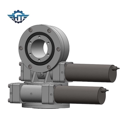 Tertutup Dual Axis Solar Tracker Slew Drive Worm Gear Slewing Untuk Sistem Pelacakan Pemasangan PV