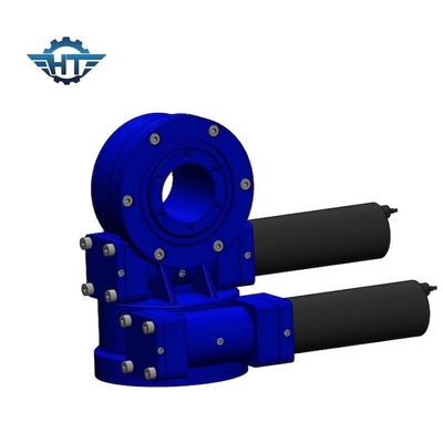 7 Inch Dual Axis Slew Drive Gearbox Dengan Motor DC 12V Untuk Sistem Pelacakan Surya