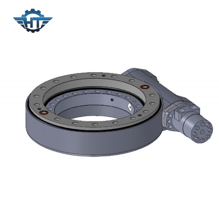 Hourglass Worm Gear Small Slew Drive Untuk Solar Tracker Dengan Motor Planetary Gear 24VDC
