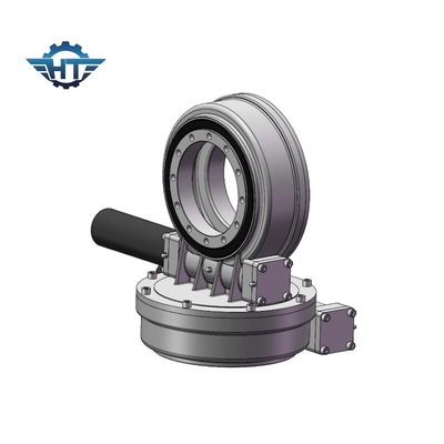 IP 66 Worm Dan Struktur Gigi Slew Drive Gearbox SDE7 Dengan Nema 23 Untuk Pelacak Surya Sumbu Ganda