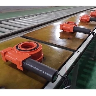 Drive Slew Hidrolik Excavator Kecil 0.1 Derajat Backlash 61Kg Single Axis Slewing Drive