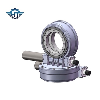 High Holding Torque Dual Axis Slew Drive Worm Untuk Sistem Pelacakan Surya Dengan Gear Motor