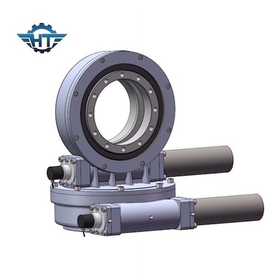 IP66 Multi-Tooth Worm Gear Dual Axis Slewing Drive Dengan Motor Stepper Untuk PV Solar
