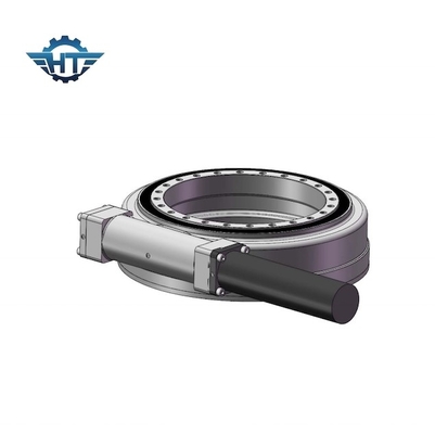 SE7 IP66 Horizontal Mounted Slew Drive Gearbox Dengan Motor Listrik Untuk Sistem Trackin Surya