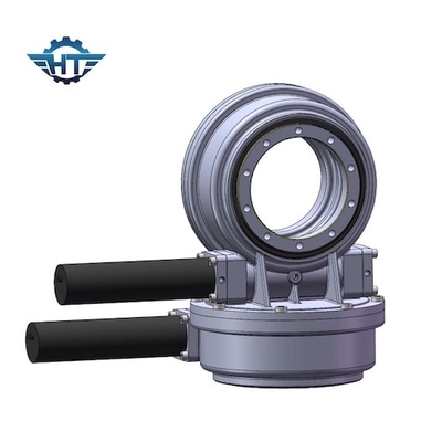 SDE21 Gear Ratio 125/1 jam pasir Worm Gear Slew Drive Dengan Perumahan Tertutup Untuk CPV